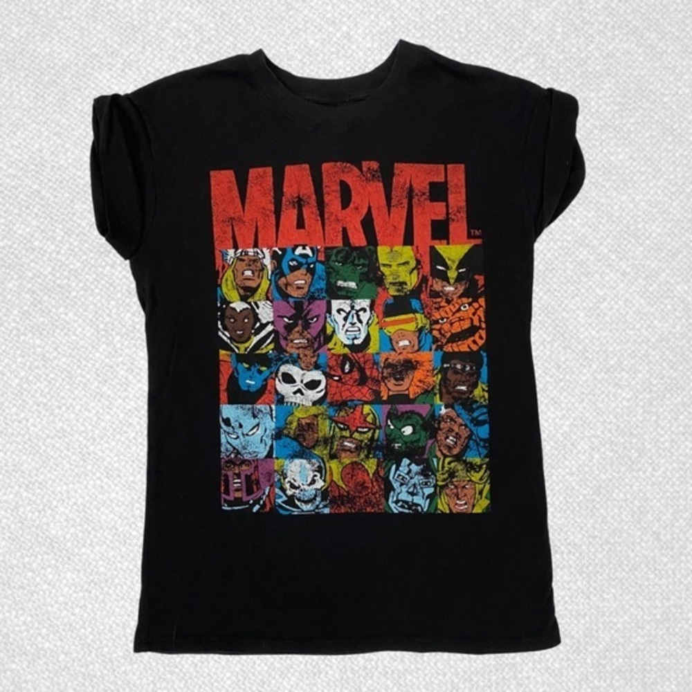 Marvel Comics Women’s Black Graphic T-Shirt Size S